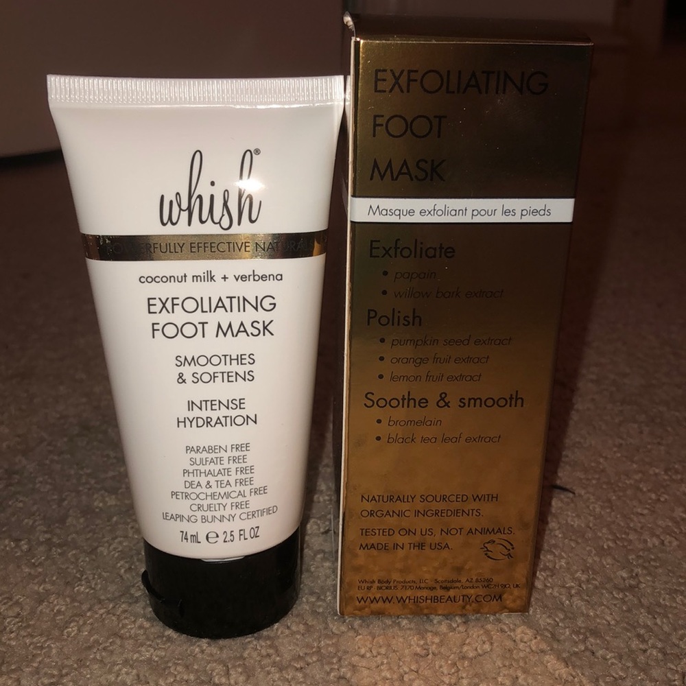 Exfoliating foot mask!